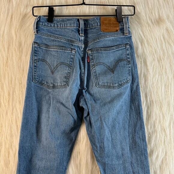 Levi's Women's Jeans Highrise Wedgie 90s Straight Leg Button Fly Blue Jeans 25 - Picture 5 of 12